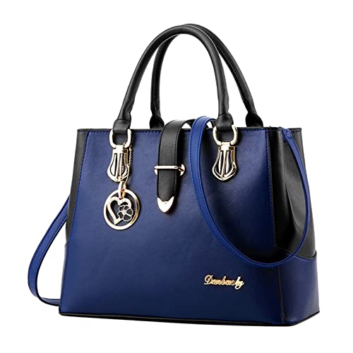 Mädchen Feste Katze Fransen Schulter Reißverschluss Tote Handtasche Elegante Frauen Tragetasche Benutzerdefinierte Damen Handtasche Umhängetaschen (Blue, One Size) von Generisch