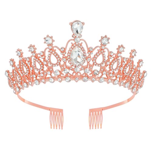 Mädchen Haar Zubehör Glitzer Stirnband Kinderkopfschmuck Für Prinzessin Party Hochzeit Geburtstag Festliche Accessoires (Orange, Over 8 years old) von Generisch