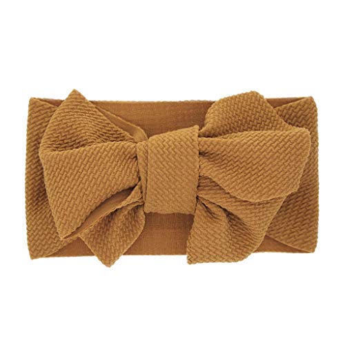 Mädchen Haarbügel Kopfbedeckung Kind Zubehör Turban Blumen Kleinkind Babypflege Blumen Stirnband Kinder (Coffee, One Size) von Generisch