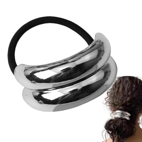 Mädchen Haargummis - Doppelbogen Pferdeschwanz Haargummi Metall Krawatte Pony Tails - Scrunchies Pferdeschwanz Manschette für Frauen Mädchen Party Hochzeit Reise Geburtstag von Generisch