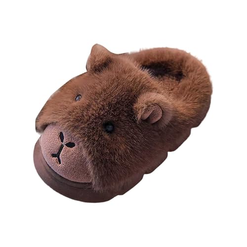Mädchen Hausschuhe Winter Gemütlich Cartoon Design Innenbereich Heimgebrauch Memory Schaum Fußbett Kleinkinder Junge Mädchen (Brown, 32 Big Kids) von Generisch