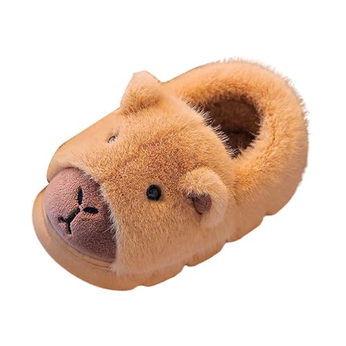 Mädchen Hausschuhe Winter Gemütliche Cartoon Design Kinderhausschuhe mit Memory Schaum für Inneneinsatz (Coffee, 29.5 Little Child) von Generisch