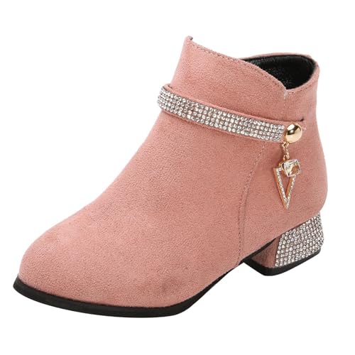 Mädchen Jungen Kinder Freizeitschuhe Mesh Weiche Sohle Atmungsaktiv Sport Kurze Stiefel Mädchen Kleid Schuhe, rose, 27 EU von Generisch