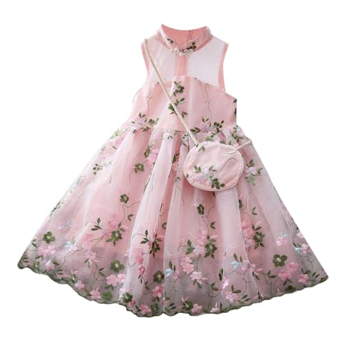 Mädchen Kleider Modische Schöne Freizeit Mädchen Kleid Kinder Ärmellose Spitze Baby Sommer Kleinkind Party Blumen Kleider Prinzessin Stickerei Tüll Mädchen Kleider Hochzeit Einschulung (6-7 Years) von Generisch