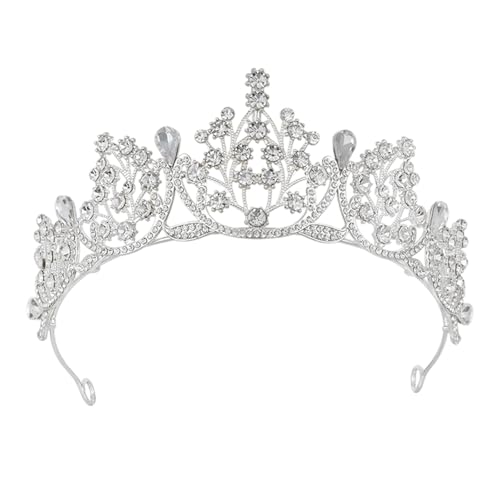 Mädchen Kristall Tiara Krone mit Kamm Rosa Frauen Prinzessin Stirnband Geschenk für Kostüm Hochzeit Abschlussball Geburtstag Kuchen Topper Weihnachtsfeier Festzug Haarschmuck Geschenk von Generisch