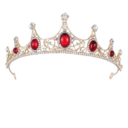 Mädchen Kristall Tiara Krone mit Kamm Rosa Frauen Prinzessin Stirnband Geschenk für Kostüm Hochzeit Abschlussball Geburtstag Kuchen Topper Weihnachtsfeier Festzug Haarschmuck Geschenk von Generisch