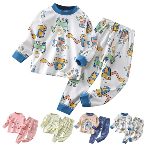 Mädchen Kurzer Schlafanzug - Kinder Schlafanzug Kurz Cartoon Button-Down-Shirt Tops+Hosen Schlafanzug Kurz Mädchen Sommer Kinder Baumwolle Nachtwäsche Ein Stück/Zweiteilig Nachtwäsche Baby Kleidung von Generisch