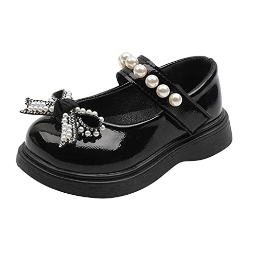 Mädchen Mary Jane Kleineschuhe Bowknot Mädchen Prinzessin Schuhe Festliche Tanzschuhe Modisch und Bequem Flache Schulschuhe Kleine Kleinkind Kleid Schuhe Halbschuhe von Generisch