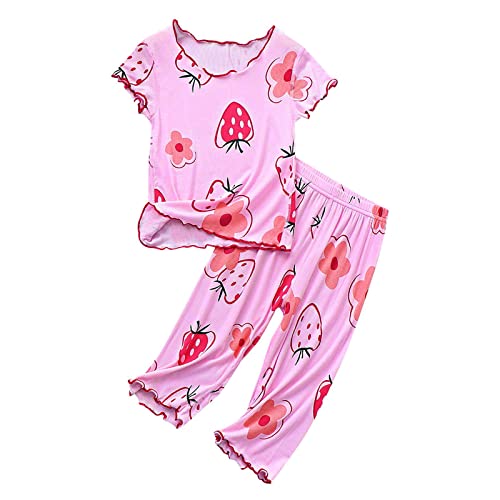 Mädchen Nachtwäsche-Set Bio-Baumwoll Erdbeer Print Kinder Schlafanzug Langarm Zweiteiliger Baumwolle Kinder Nachtwäsche Kinder Pyjama Set Heimkleidung lose Mädchen Nachtwäsche-Set Bio-Baumwoll Erdbeer Print Kinder Schlafanzug Langarm Zweiteiliger Baumwolle Kinder Nachtwäsche Kinder Pyjama Set Heimkleidung lose von Generisch