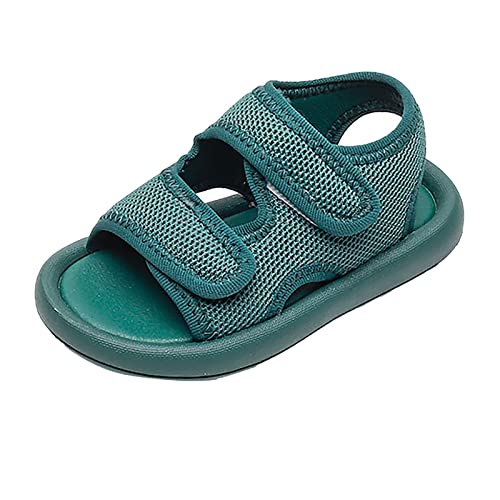 Mädchen Sandalen Unisex Casual Open Toe Leichte verstellbare Riemen Sport Sandalen Lauflernschuhe Hausschuhe (Green, 23.5 Infant) von Generisch