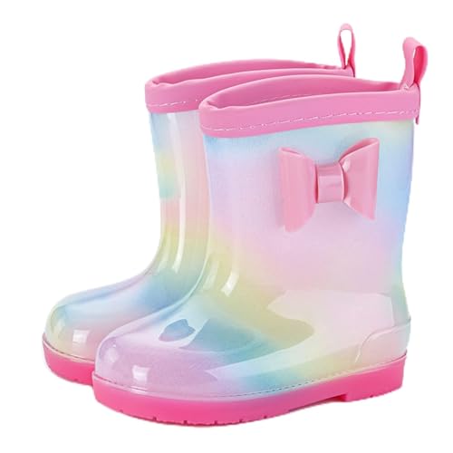 Mädchen Schuhe Regenstiefel Cartoon Kinder Regenstiefel Jungen Mädchen Säuglingsregenstiefel Wassergummischuhe (H, 29.5 Little Child) von Generisch
