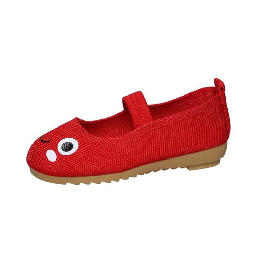 Mädchen Sneakers Atmungsaktiv Leicht Bequem Modisch Mesh Schuhe Für Kinder Alltag Freizeit Schule Outdoor Aktivitäten (Red, 27.5 Little Child) von Generisch
