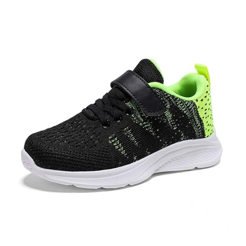 Mädchen Sneakers Leicht Bequem Atmungsaktiv Modisch Teenager Schuhe Für Schule Freizeit Alltagstrag Komfortabel Laufschuhe Mädchen 7-15 Jahre (Green, 36 Big Kids) von Generisch