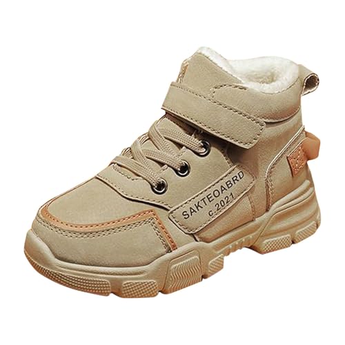 Mädchen Stiefel Leder weiche Sohle Schneestiefel Winterstiefel Sommer Freizeit Stiefeletten Kinderschuhe Anti Rutsch Niedrige Absätze Winter Schneeschuhe mit Reißverschluss von Generisch