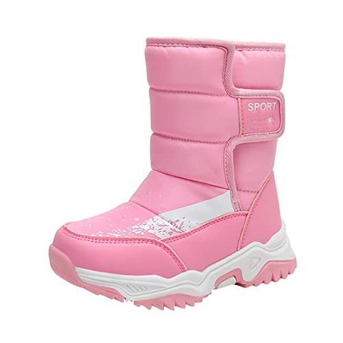 Mädchen-Stiefel Mädchen Schneestiefel Herbst und Winter Fashion Schnürstiefel Winterstiefel stilvolle Flache Stiefel für Kinder Kinderschuhe mit Seitlichem Reißverschluss ideal den täglichen Gebrauch von Generisch