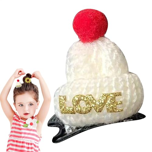 Mädchen Weihnachten Haarspangen - Lustige Haarspangen Weihnachten Haarspangen - Urlaub Haarspangen Weihnachtsmütze Haarspangen Niedliche Haarspangen Weihnachten Haarschmuck von Generisch