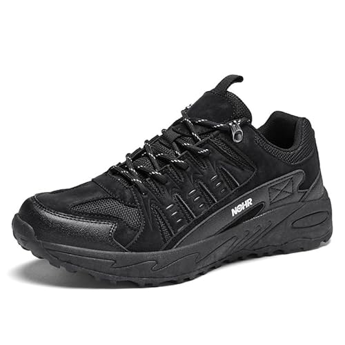 Männer Freizeit Sportschuhe Außenbereich Rutschschutz Wanderschuhe Verschleißbeständigkeit Schockdämpfung Bergschuhe (44,schwarz) von Generisch