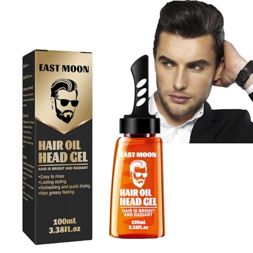 Männer Haarstyling Gel, 2 in 1 Männer Haar Wachs Gel mit Kamm, Long Lasting Fluffy Men Fast Build Hair Salon Styling Gel, Styling feuchtigkeitsspendend langanhaltend 100ml (1 Stück) von Generisch