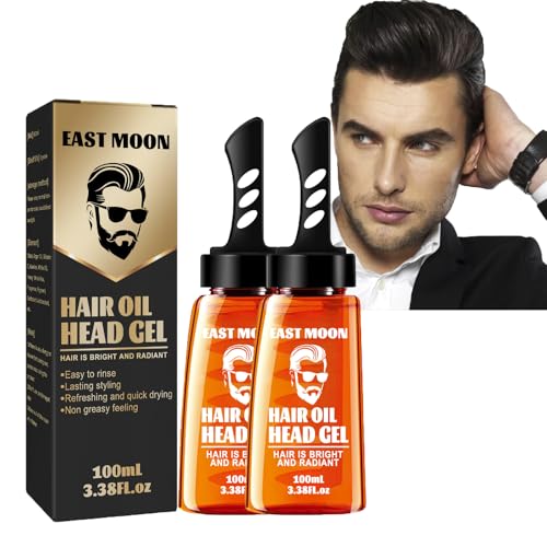 Männer Haarstyling Gel, 2 in 1 Männer Haar Wachs Gel mit Kamm, Long Lasting Fluffy Men Fast Build Hair Salon Styling Gel, Styling feuchtigkeitsspendend langanhaltend 100ml (2 Stück) von Generisch