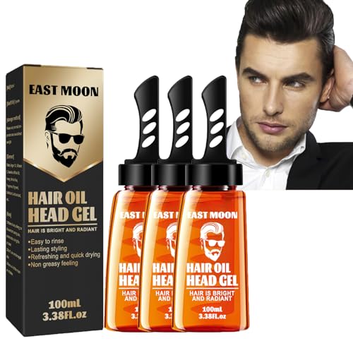 Männer Haarstyling Gel, 2 in 1 Männer Haar Wachs Gel mit Kamm, Long Lasting Fluffy Men Fast Build Hair Salon Styling Gel, Styling feuchtigkeitsspendend langanhaltend 100ml (3 Stück) von Generisch