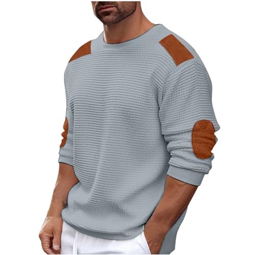 Männer Pullover Pulli Jumper Slim Fit Wollpullover Langarmshirt Langarm Modern Strickpullover Norweger Ausgefallene Norwegerpullover Arbeitspullover Pullover Winterpullover Hoodie Sweatshirt von Generisch