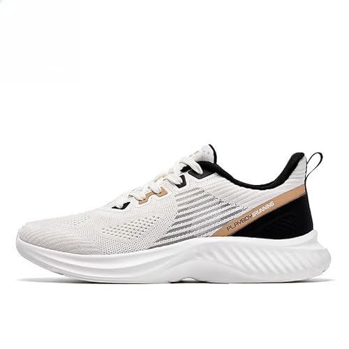 Männer atmungsaktive Netz Laufschuhe Sportsohle Dämpfung Verschleißbeständigkeit atmungsaktive Freizeit Dämpfung (Reis,40) von Generisch