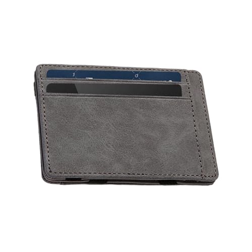 Magic Wallet Dünn | Leder Minimalistische Geldbörse | Magische Geldklammer Geldbörse | Münzgeldbörse Portemonnaie Kreditkartenetui Herren Minimalistische PU Leder Geldbörse RFID Blocking Wallet Magic von Generisch