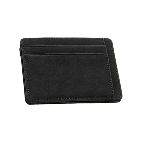Magic Wallets for Men | PU Leather Minimalist Wallet with Magic Money Clip & Card Holders | Money Wallet, Credit Card Holder, Coin Purse for Men, Schwarz , Refer to description, Unisex von Generisch