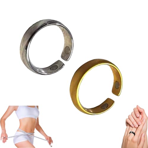 Magnetfeldtherapie Sömni Ring，Sömni Ring Damen Wechseljahre, Magnetringe Damen, Magnetring für Männer und Frauen Entspannung, Anti-Schnarch-Ringe, Schlafhilfe Müdigkeitsreduktion (2 PCS) von Generisch