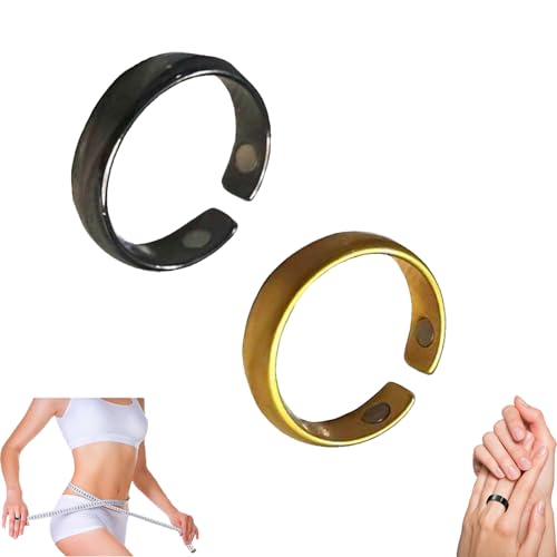 Magnetfeldtherapie Sömni Ring，Sömni Ring Damen Wechseljahre, Magnetringe Damen, Magnetring für Männer und Frauen Entspannung, Anti-Schnarch-Ringe, Schlafhilfe Müdigkeitsreduktion (2 PCS) von Generisch