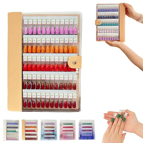 Magnetic Nail Swatches Book, 120/180/240 Nail Color Display, Professional Removable Magnet Organizer with Nail Book for Manicurists & Salon Design (Apricot,180Pcs) von Generisch