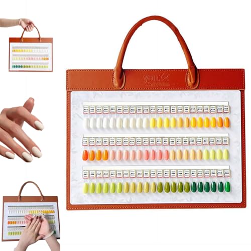 Magnetische Nagelmuster-Bücher, 66 Stück, magnetisches Nagelfarben-Display-Buch, professionelles Nagel-Gel-Polier-Präsentationsbuch mit Griff, abnehmbare Nägel, Probe-Organizer von Generisch
