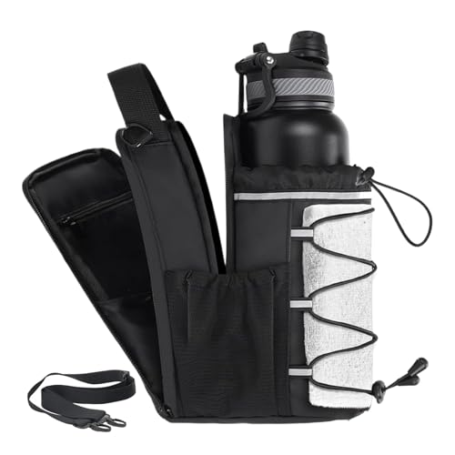 Magnetische Wasserflasche – mehrere Fächer, wasserdichter Organizer für das Fitnessstudio, mit verstellbarem Gurt und Halterung für mobile Geräte, Zubehör von Generisch