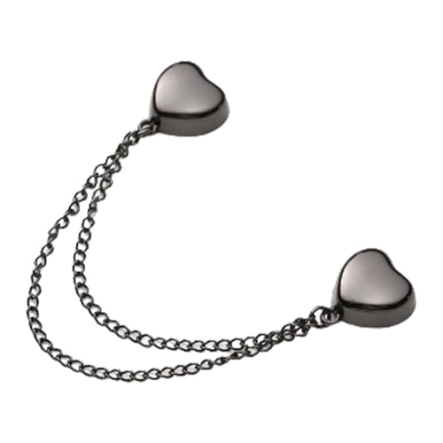 Magnetischer Clip für Kleidung, Kleidernadeln mit Kette, herzförmig, multifunktional, für Hosen, Schalärmel, Ketten-Clip-Verschlüsse von Generisch