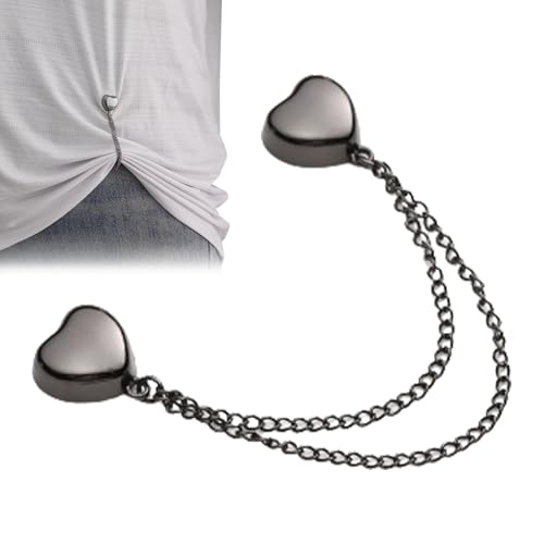 Magnetischer Kleiderclip, herzförmig, magnetische Kleiderverschlüsse, dekorative Kettenschnalle, Ärmelbefestigungsschnalle für Hosen, Refer to description, Siehe Beschreibung, Unisex von Generisch