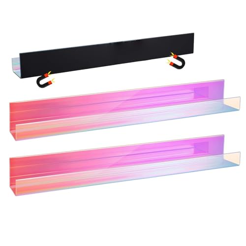 Magnetisches Bücherregal - magnetisches Bücherregal für Whiteboard | Magnetisches 'Küchenorganizer für Whiteboard | 2 Stück schwimmende Gewürz-Organizer aus Acryl, Küche ohne Locher, Mehrfarbig von Generisch