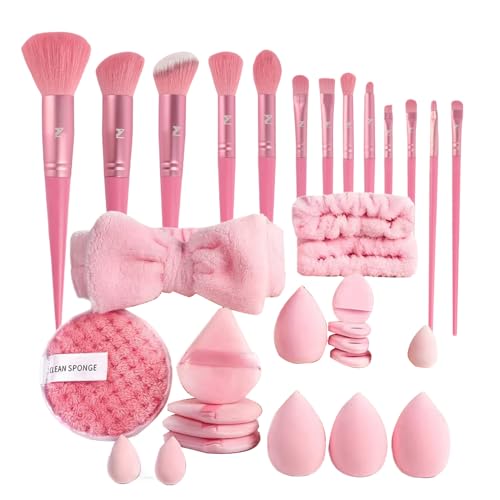 Make-up-Pinsel-Set – 40 Stück ästhetische Bürsten Set mit weichen Borsten – verschiedene für Lidschatten und Concealer | Platten für professionelle Set für Frauen, Mädchen, Prinz von Generisch