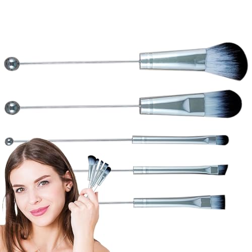 Make-up-Pinsel-Set für Anfänger, Perlen-Make-up-Pinsel für Frauen, 5 x professioneller Applikator, Mischwerkzeug für Foundation, Lidschatten, Rouge, Setting Powder von Generisch