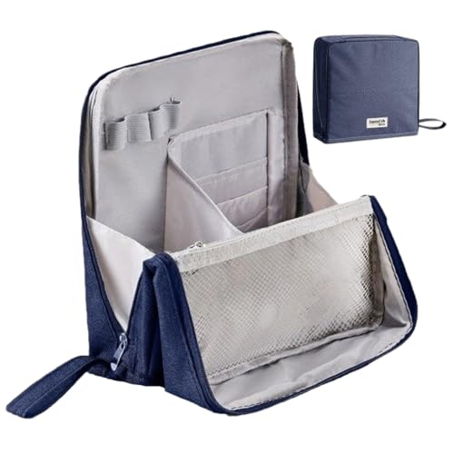 Make-up-Reisetasche, großes Fassungsvermögen, wasserdicht, vertikal, Make-up-Organizer, Beauty-Tools, Zubehör für Foundation, Lippenstift, Lidschatten, Sonnenschutz, Shampoo, Conditioner, Haarspray Make-up-Reisetasche, großes Fassungsvermögen, wasserdicht, vertikal, Make-up-Organizer, Beauty-Tools, Zubehör für Foundation, Lippenstift, Lidschatten, Sonnenschutz, Shampoo, Conditioner, Haarspray von Generisch