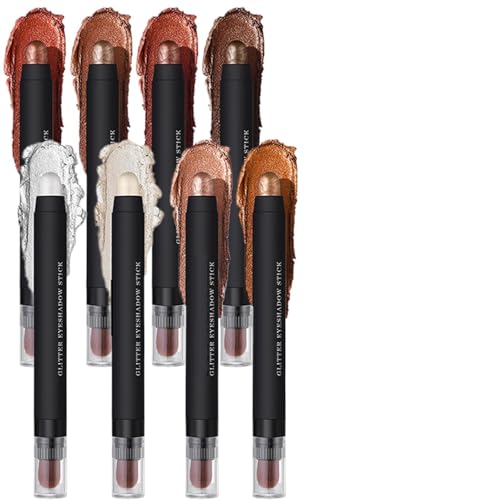 Make-up-Set | 8 Stück Lidschatten wasserfest | Highlighter Glanz cremiger Bleistift für Frauen Mädchen Feste von Generisch