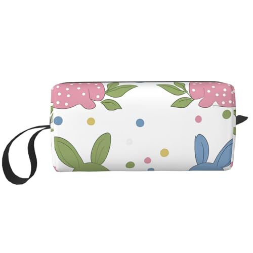 Make-up-Tasche mit Hasen-Punkten, wasserabweisend, Reise-Kulturbeutel, Organizer für Damen und Herren, Oster-Kosmetik-Aufbewahrungstasche mit Reißverschluss, tragbare kleine Werkzeugtasche von Generisch