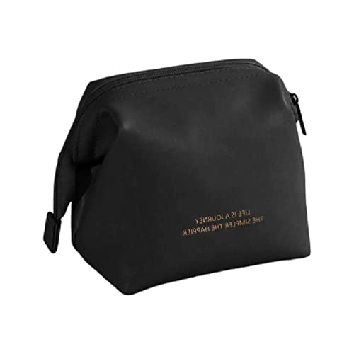 Make-up-Tasche mit Reißverschluss, Reise-Kosmetik-Organizer für Damen und Mädchen, wasserabweisend, Kulturbeutel, Zubehör, Organizer, Make-up-Tasche, Schwarz von Generisch