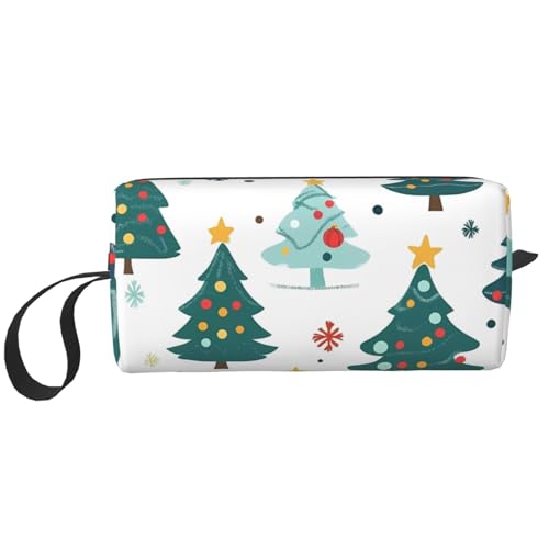 Make-up-Tasche mit Weihnachtsbaum-Stern, wasserabweisend, Reise-Kulturbeutel, Organizer für Damen und Herren, bunte Weihnachts-Kosmetik-Aufbewahrungstasche mit Reißverschluss, tragbare kleine von Generisch