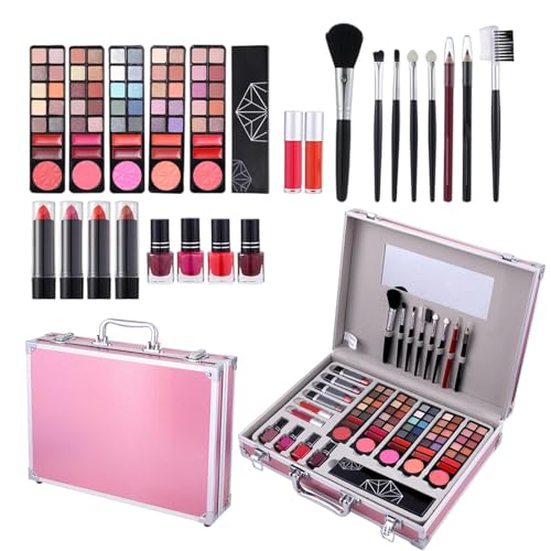 Make up for Girls - Nagellack Spiegel Lidschatten Make-up Set | Langanhaltendes Beauty Kosmetik Kit für Frauen Teenager Mädchen Anfänger Anfänger Teenager von Generisch