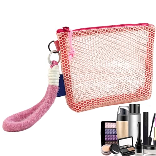 Makeup Organizer Tasche,Tragbare Makeup Tasche - Transparente Netz Tasche Für Wochenende Schwimmen Camping Hochzeitsreise Strandurlaub von Generisch