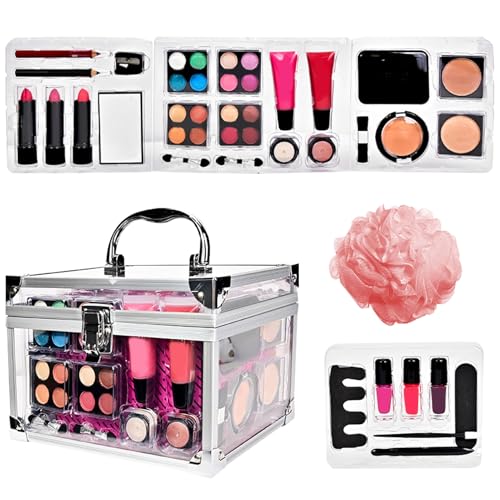 Makeup Starter Set - Komplettes Make-up-Kit für Frauen | Professionelle Beauty-Tools mit Kosmetiktaschen | Anfänger Make-up Kit für Erwachsene | Gesicht Make-up Zubehör für Anfänger Erwachsene Mädchen von Generisch