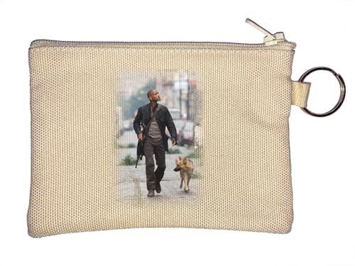 Man Walking a Dog Schlüsselanhänger Münzbörse Beige von Generisch