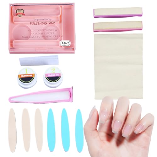 Maniküre Set - Pulver Nagel Kit | Puffer & Smooths für natürliche Nägel | Stärkung professioneller vielseitiger Werkzeuge für Reisemische Mädchen Frauen Zuhause Schönheit Erwachsener Modepflege Wieder von Generisch