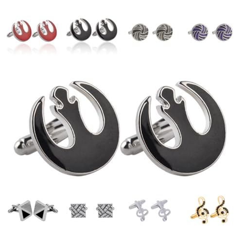 Manschettenknöpfe Herren 1 Paar Banknoten Quadratische Runde Intarsienform Französisches Herrenanzughemd Manschettenknöpfe von Generisch