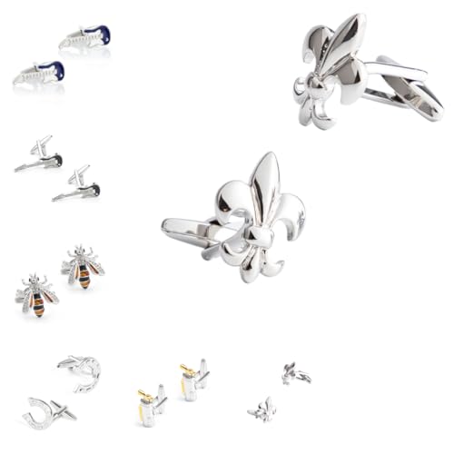 Manschettenknöpfe Herren 1 Paar Bee Iris Golftasche Hufeisen Gitarrenform Französischer Herrenanzug Hemd Manschettenknöpfe von Generisch